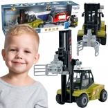 Woopie Gabelstapler mit Greifarm und Anhänger mit Licht- und Soundeffekten