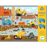 Djeco Interaktives Puzzle Baustelle 12 Teile