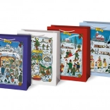 Weihnachtliche Geschenktasche Größe L mit Motiven von JOSEF LADA