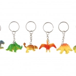 Schlüsselanhänger Dinosaurier Kunststoff 7 cm – Mix verschiedener Arten