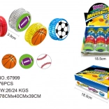 Jo-Jo-Ball mit Sportmotiven und Lichteffekten 5,5 cm