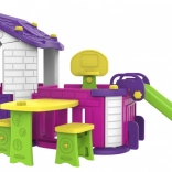 Großes Kinderspielhaus mit Vorbau 5v1 lila
