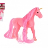 Rosafarbenes Einhorn zum Kämmen mit Kamm, 14 cm