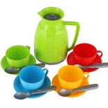 Kindliche Teeservice aus Kunststoff, 13 Teile im Netz