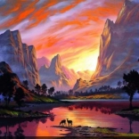 Diamantmalerei Berge 30 × 40 cm