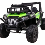 Elektrisches Kinderauto Buggy UTV 24 V mit zwei Motoren, EVA-Rädern und Fernbedienung – grün