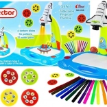 Kinder-Projektor Rakete zum Zeichnen mit 36 Bildern