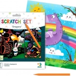 DODO Kratzbilder Drachen 20 × 20 cm