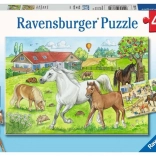 RAVENSBURGER Puzzle Im Stall 2x24 Teile