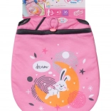 Schlafsack für BABY born Puppe, rosa mit Häschen