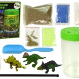 Leuchtdekoration Dino Garten im Glas