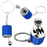Metall-Schlüsselanhänger in Form eines manuellen Getriebes – blau