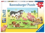 RAVENSBURGER Puzzle Tierische Farm 2×12 Teile