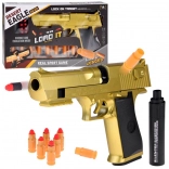 Spielzeug Goldene Desert Eagle mit Schalldämpfer
