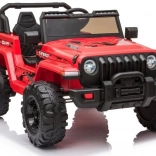 Elektrisches Auto Lean Cars rot 12V mit EVA-Rädern und Bluetooth