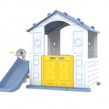 Kinderhaus mit Rutsche und Spülbecken – blaues Dach
