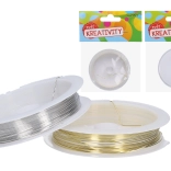 Perlendraht 0,6 mm, 4 m – gold- oder silberfarben