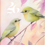 Taschenkalender mit Vogelmotiv 2026