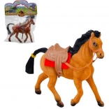 Plastikpferd mit Sattel