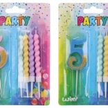 Partyleuchter Nummer 5 mit zusätzlichen Kerzen