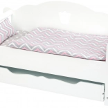 Weiße Holzwiegenbett für Puppen Small Foot