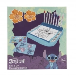 Ständer mit Ausmalrolle Lilo & Stitch und Farben