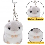Plüsch Hamster Schlüsselanhänger Grau 10 cm