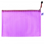 Netzkuvert mit Reißverschluss rosa A4