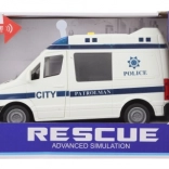 Städtisches Polizeiauto mit Batterien, Licht und Sound