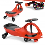Rutschfahrzeug Wiggle Car mit LED-Rädern – ECOTOYS, rot