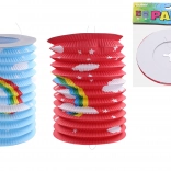 Lampion Zylinder Regenbogen 15 cm