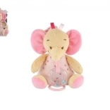 Musikalischer Plüschelefant TULILO 18 cm rosa