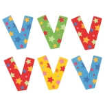 Holzbuchstabe V mit Sternchen – Bigjigs Toys