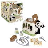 2-in-1 Tierarzt-Spielset für Kinder mit Plüschpanda und Transportbox