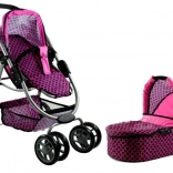 Kinderwagen für Puppen Alice 2 in 1 mit Gondel und Sportwagen