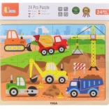 Holzpuzzle Baumaschinen 24 Teile VIGA
