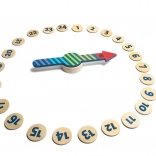 Holz-Outdoor-Spiel Drehe den Pfeil – Farben und Zahlen