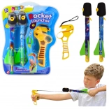 Set mit Schleuder und Raketen EVA Schaum Spielzeug Weltraum