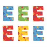 Holzbuchstabe E mit Sternchen