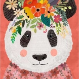 Puzzle 1000 Teile HEYE Panda aus der Kollektion Floral Friends