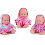 Süßes Baby im bunten Bademantel