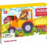 Puzzle DODO Transport: Bauer Teddy, 30 Teile