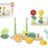 Holzblumengarten-Puzzle für Kinder
