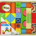 Holz-Bausteine Schloss und Formen