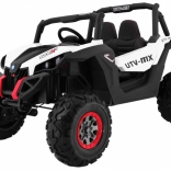 Elektrische Kinder-Buggy 4x4 mit Fernsteuerung, LED-Lichtern und MP3 – weiß