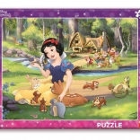 Puzzle Schneewittchen und Tiere 40 Teile Brettpuzzle
