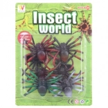 Sammlung von Spinnen auf Karte