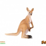 Plastik-Kängurufigur mit Jungtier 11 cm im Beutel