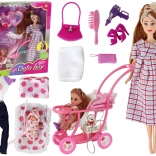 Puppe Lucy Schwanger mit Kind und Kinderwagen