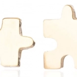Vergoldete Edelstahlohrringe Puzzle